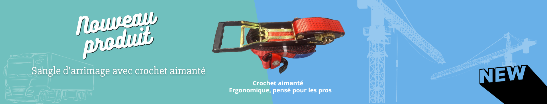 Sangle crochet aimanté